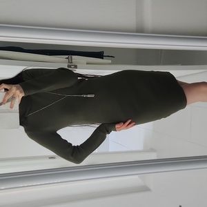 French Connection - Soft Turtleneck Long Sleeve Sweater Dress, Olive Night, NWT